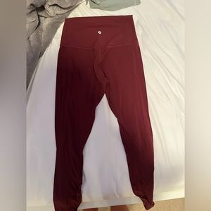 red merlot align lululemon leggings